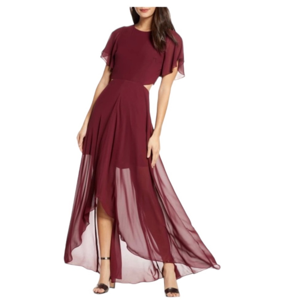 Ali & Jay by Lulu’s Bohemian Rhapsody Cutout High-Low Dress